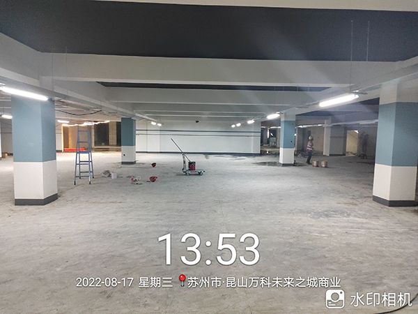 飛揚蘇州昆山車庫劃線施工現場